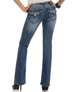 Miss Me Jeans, Bootcut Pearl Embellished Flap Pocket   Jeans   Women