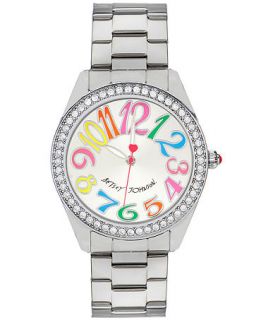 Betsey Johnson Watch, Womens Silver Tone Bracelet 40mm BJ00190 49   Watches   Jewelry & Watches