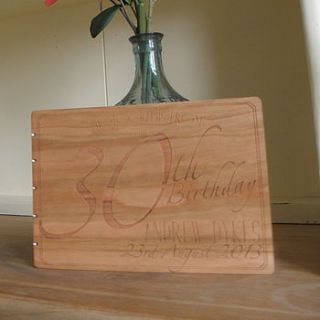 personalised wooden birthday photo album by pollyandme