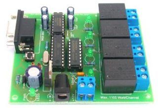 4 Relay On Off Remote Control via RS232 COM port 12VDC Circuit Kit (SC400)    Register Airmail Electronics