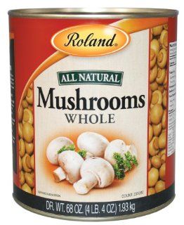 Roland Whole Mushrooms, Medium, 68 Ounce Can  Mushrooms And Truffles  Grocery & Gourmet Food