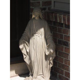 Emsco Group 2290 Poly Virgin Mary Statue Sand 34 Inch  Outdoor Statues  Patio, Lawn & Garden