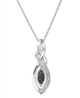 Diamond Necklace, Sterling Silver Diamond Double Infinity Necklace (1/4 ct. t.w.)   Necklaces   Jewelry & Watches