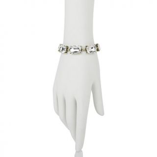 Princess Amanda Clear Octagonal Stone Goldtone 7 1/2" Toggle Bracelet