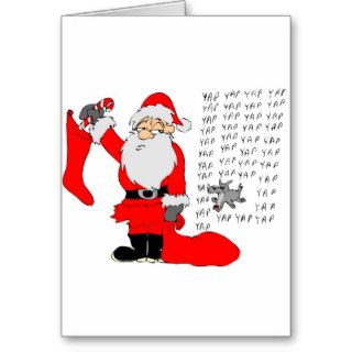 Funny Santa and Dog Greeting Card