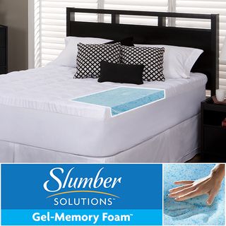 Slumber Solutions Gel 4.5 inch Memory Foam and Fiber Mattress Topper Slumber Solutions Memory Foam Mattress Toppers