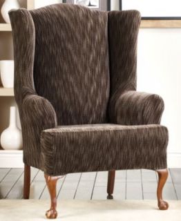 Sure Fit Stretch Royal Diamond Wing Chair Slipcover   Slipcovers   For The Home