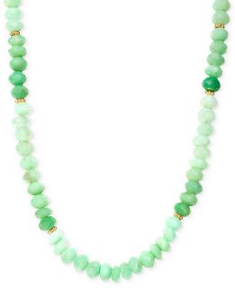 14k Gold Necklace, Chrysoprase Round Necklace (99 ct. t.w.)   Necklaces   Jewelry & Watches