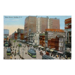 Main St., Buffalo 1913 Vintage Posters