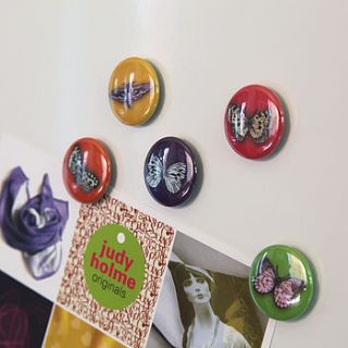 butterfly fridge and message board magnets by judy holme