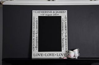 personalised chalkboard by yours by design