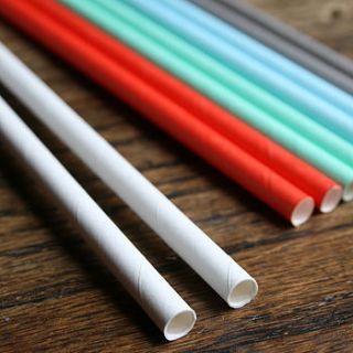 plain coloured paper straws by pearl and earl