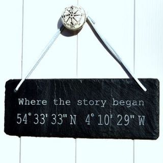 personalised location engraved in slate by winning works