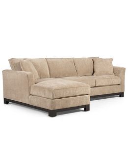 Kenton Fabric Sectional Apartment Sofa, 2 Piece Chaise 106W x 66D x 33H   Furniture