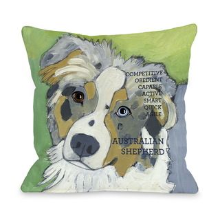 Puppy Pillows 18 inch Australian Sheep Dog Throw Pillow Throw Pillows
