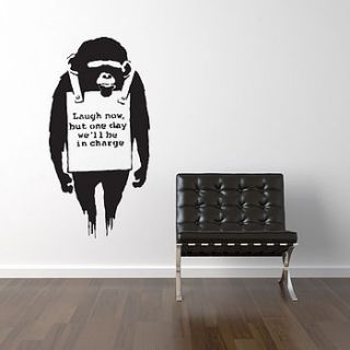 banksy laugh now wall stickers by parkins interiors