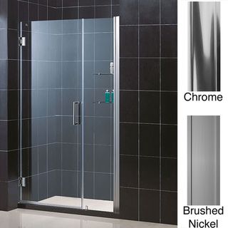 DreamLine Unidoor 48 49 inch Frameless Adjustable Shower Door DreamLine Shower Doors