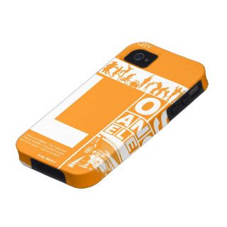 Los Angeles Poster in Orange color Vibe iPhone 4 Case
