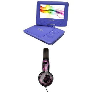 Sylvania 7 Inch Portable DVD Player with Maxell Safe Soundz Headphone Electronics