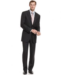 Alfani Solid Black Trio Suit with Extra Pant   Suits & Suit Separates   Men