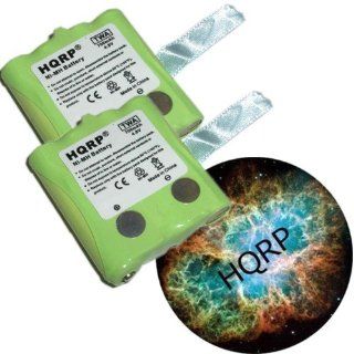 HQRP TWO Rechargeable Batteries for MIDLAND G 223 / G223, G 225 / G225, G 226 / G226, G 227 / G227 Two Way Radio plus Coaster  GPS & Navigation
