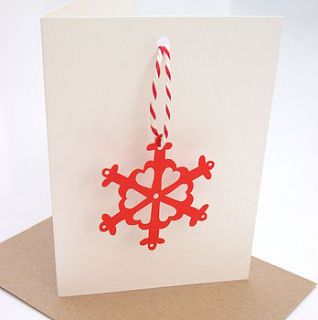 laser cut christmas snowflake decoration card by the hummingbird card company