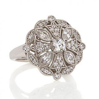 Xavier 1.33ct Absolute™ Marquise and Round Medallion Ring