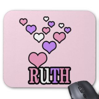 Ruth Bubble Hearts Personalized Mouse Pad