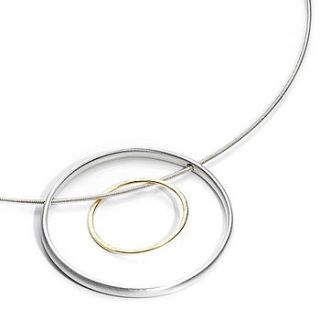 moving circle necklace by shona jewellery