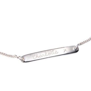 personalised women's identity chain bracelet by merci maman