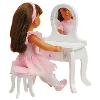 Doll Vanity & Stool for 18" Doll Toys & Games