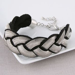 silver rope bracelet by baronessa