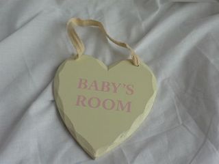 'baby's room' hanging heart by the dizzy flea