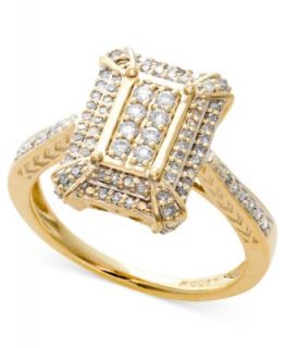 YellOra Diamond Ring, YellOra Diamond Cluster Flower Ring (1/4 ct. t.w.)   Rings   Jewelry & Watches