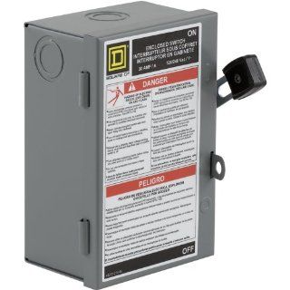 Square D by Schneider Electric L221N 30 Amp 240 volt Two Pole Indoor Light Duty Safety Switch with Neutral   Circuit Breaker Panel Safety Switches  