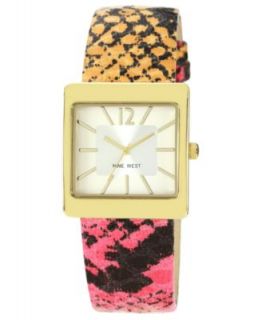 Nine West Watch, Womens Orange Snake Print Leather Strap 32x19mm NW 1233OROR   Watches   Jewelry & Watches