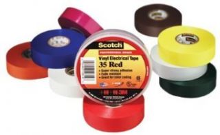 3M Scotch 35 Polyvinyl Chloride Color Coding Electrical Tape, 0 to 221 Degree F, 1250V/mil Dielectric Strength, 66' Length x 3/4" Width, Violet