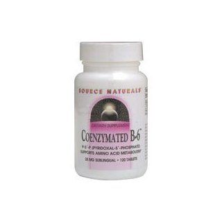 Source Naturals Coenzymated B 6 Sublingual, 60 Tabs 25 mg(Pack of 2) Health & Personal Care
