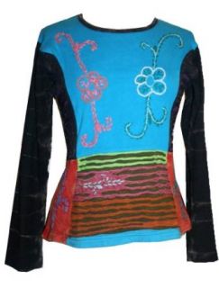 R 220 Embroidery Razor Cut Cotton Tie Dye Bohemian Top Blouse. World Apparel Clothing