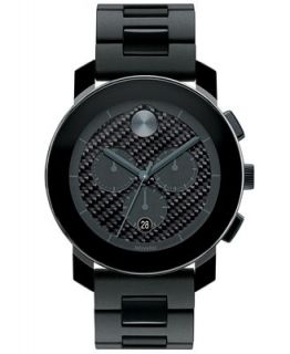 Movado Unisex Swiss Chronograph Bold Black TR90 Composite Material and Stainless Steel Bracelet Watch 44mm 3600171   Watches   Jewelry & Watches