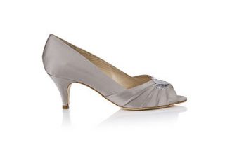 imelda rouched satin sandal by rachel simpson