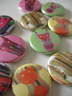 animal badge set by sally weatherill