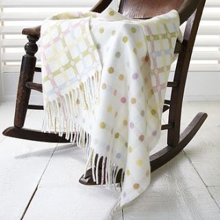 pixie dot wool baby blanket by the wool room