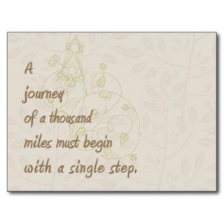 "A Journey" Zen Proverb. Postcards