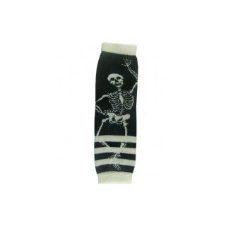 Outer Rebel Fashion Armwarmer  Black & White Stripe with Skeleton