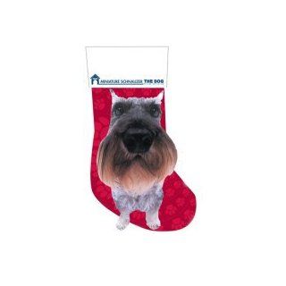 THE DOG Artlist   Miniature Schnauzer Stocking   Christmas Stockings
