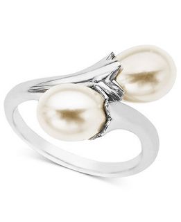 Pearl Ring, Sterling Silver Cultured Freshwater Pearl Wrap   Rings   Jewelry & Watches