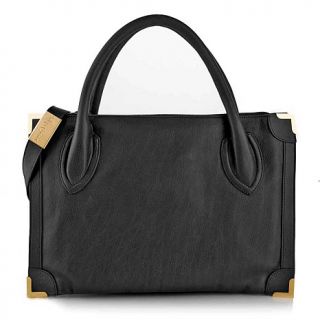 Foley + Corinna Pebbled Leather Framed Tote with Strap
