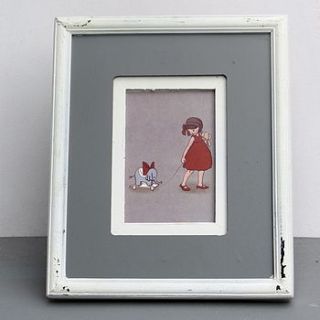 distressed grey and white picture frame by horsfall & wright