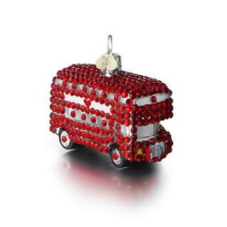 little crystal london bus christmas bauble by bombki